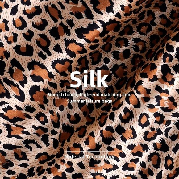 Women’s Silk Shoulder Bag Large Zipper Hobo Tote with Unique Material - Picture 3 of 6